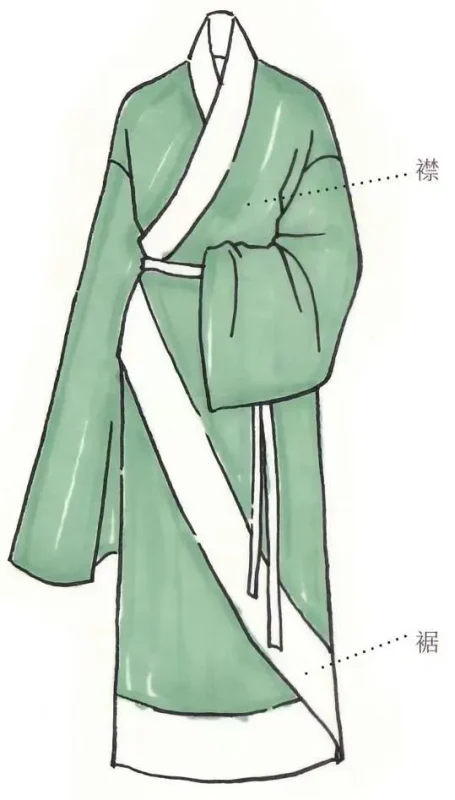 Curved-hem robe