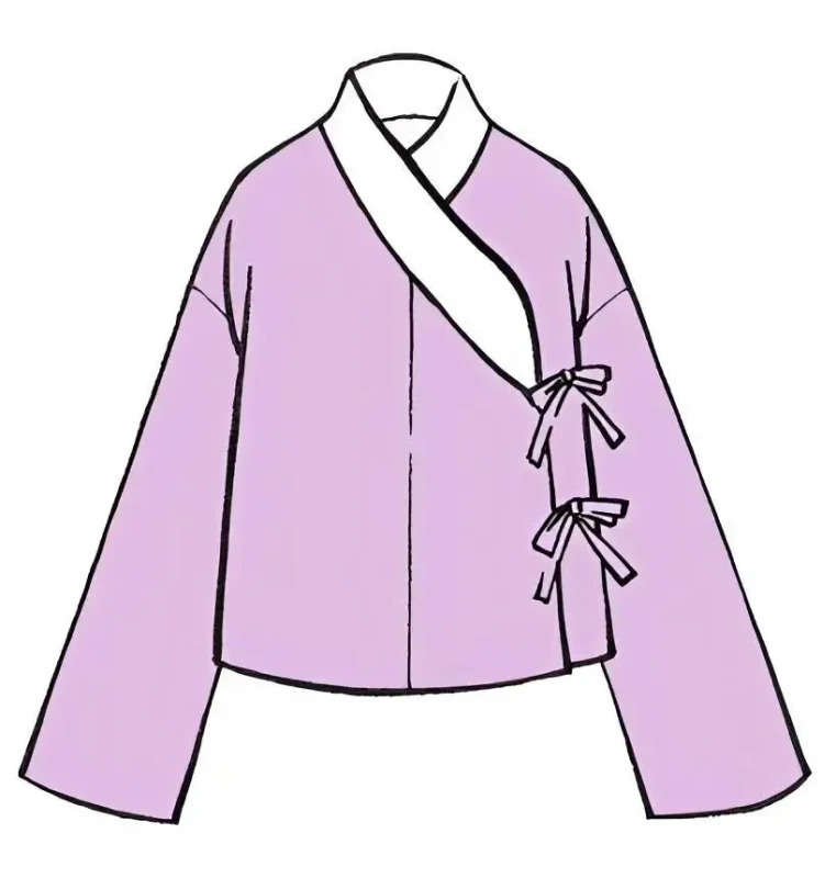 Cross-collared left-lapel