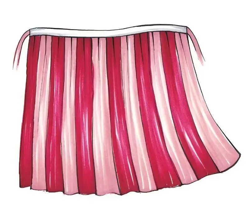 Combination of pleating and patchwork techniques