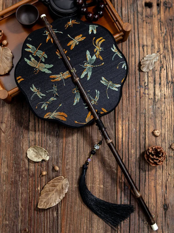 Eight-Petaled Dragonfly Yao Mountain Unisex Bamboo Fan