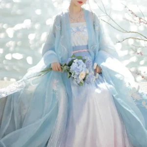 Aqua Touch | Blue Summer Hanfu Dress (水挼蓝)