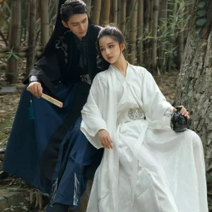Ink Bamboo | Unisex 5-Pieces Couple Hanfu