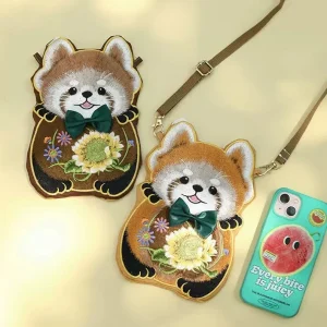 Flower Panda | Embroidered Purse