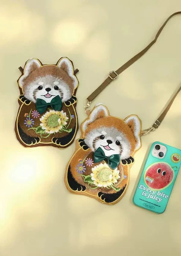 Flower Panda | Embroidered Purse