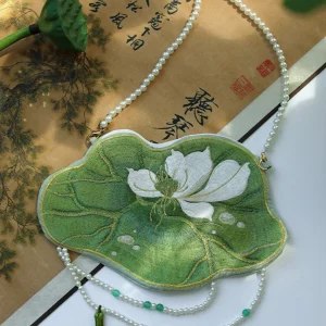Lotus Fairy|Lotus Embroidered Hanfu Crossbody Bag