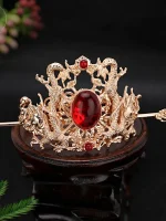 Elegant Chinese Antique Jewelry Hanfu Hair Crown