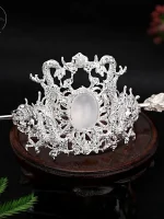 Elegant Chinese Antique Jewelry Hanfu Hair Crown