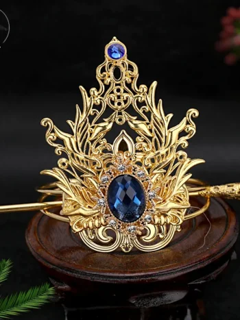 Elegant Chinese Antique Jewelry Hanfu Hair Crown