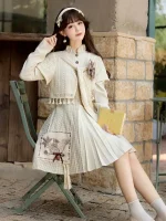 Chinese Fashionable Womens Casual Hanfu Dress for Autumn