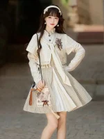 Chinese Fashionable Womens Casual Hanfu Dress for Autumn