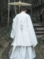 Men's Spring and Autumn Grey Song Dynasty Hanfu