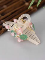 Hanfu Hair Clips | Elegant Lotus Large Shark Claw for Women