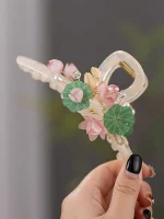 Hanfu Hair Clips | Elegant Lotus Large Shark Claw for Women