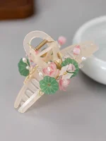 Hanfu Hair Clips | Elegant Lotus Large Shark Claw for Women