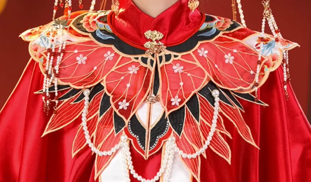 Chinese Ming Dynasty Traditional Red Bridal Hanfu Wedding Dress