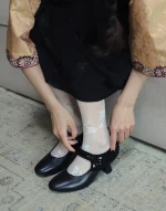 Genuine Leather Shoes Inspired by Traditional Qipao