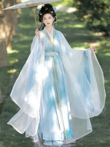 Vogue Light Blue Hanfu Dress for Women