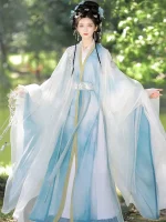Vogue Light Blue Hanfu Dress for Women
