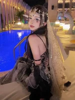 Sexy Chinese Hanfu: Dunhuang Feitian Goth Dance Dress