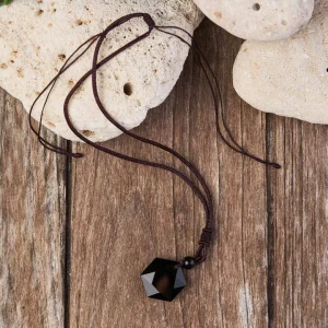 Black Obsidian Talisman Peace Protection Necklace