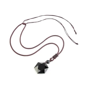 Black Obsidian Talisman Peace Protection Necklace