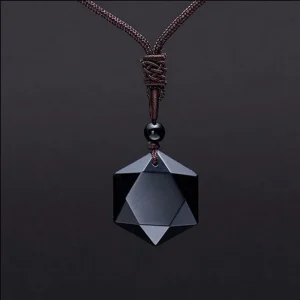 Black Obsidian Talisman Peace Protection Necklace