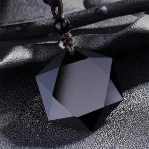 Black Obsidian Talisman Peace Protection Necklace