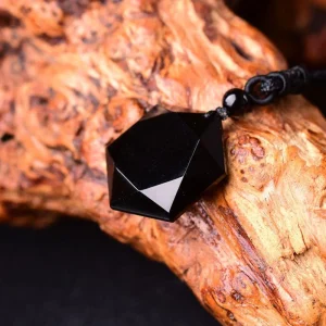 Black Obsidian Talisman Peace Protection Necklace