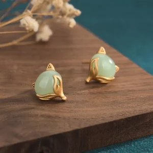 Feng Shui Jade Luck Prosperity Earrings