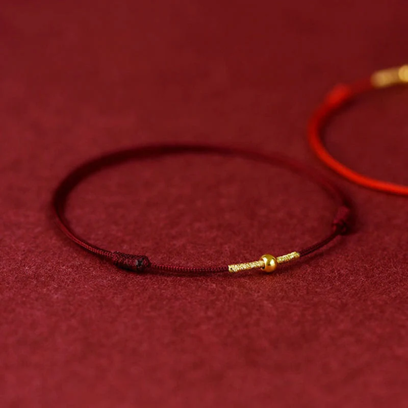Hand Woven Fortune Bead Protection Red String Bracelet