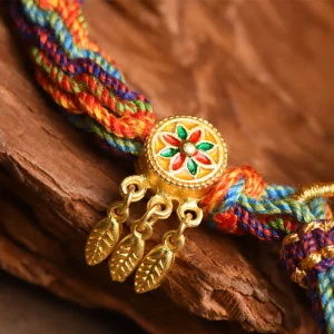 Tibetan Style Lucky Colorful Rebirth Knot Bracelet