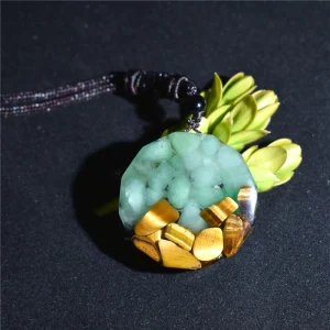 Tree of Life Orgonite Necklace, Relieves Anxiety & Negative Energy