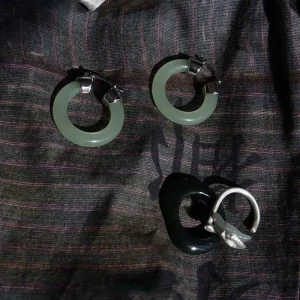 Women's Round Jade Fortune Attracting Earrings