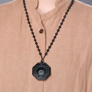 Yin Yang Black Obsidian Energy Healing Necklace